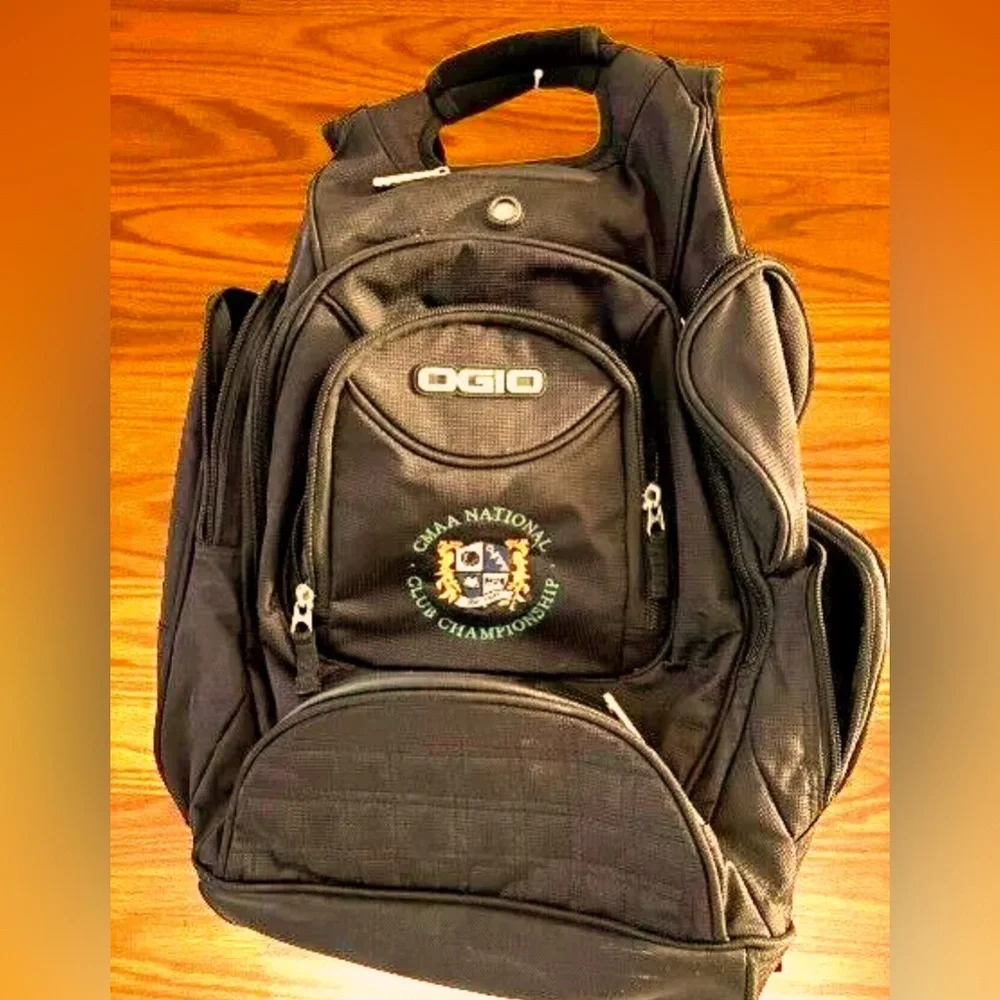 OGIO Tech Specs Metro  Laptop Backpack Custom Embroidered CMAA & CADILLAC PATCH